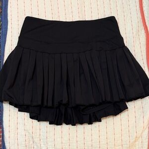 Black Pleated Mini Skirt